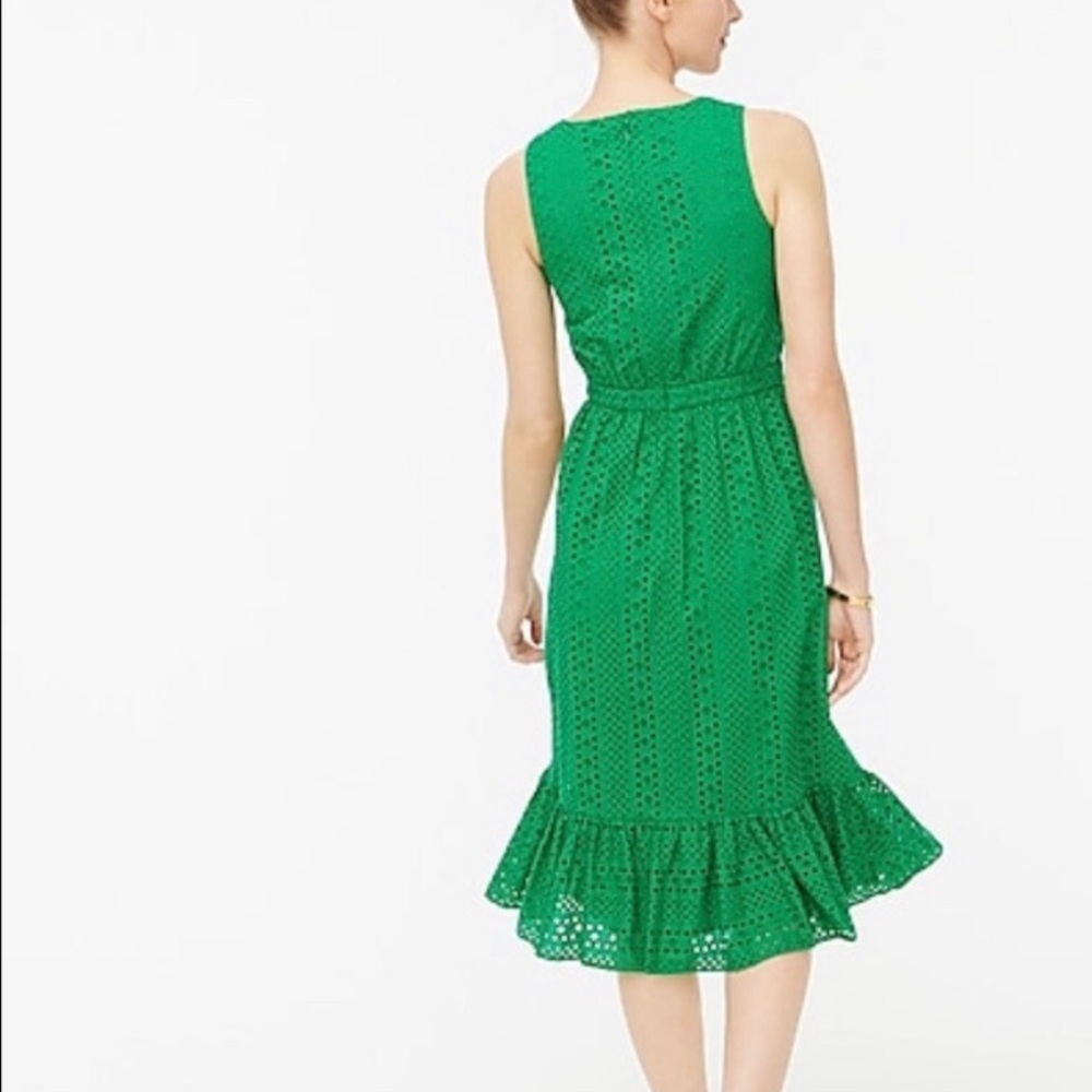 J Crew Kelly Green Eyelet Dress